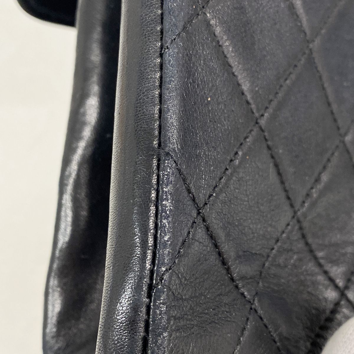 Chanel Shoulder Bag Mini Quilted Lambskin Black Gold — view 8