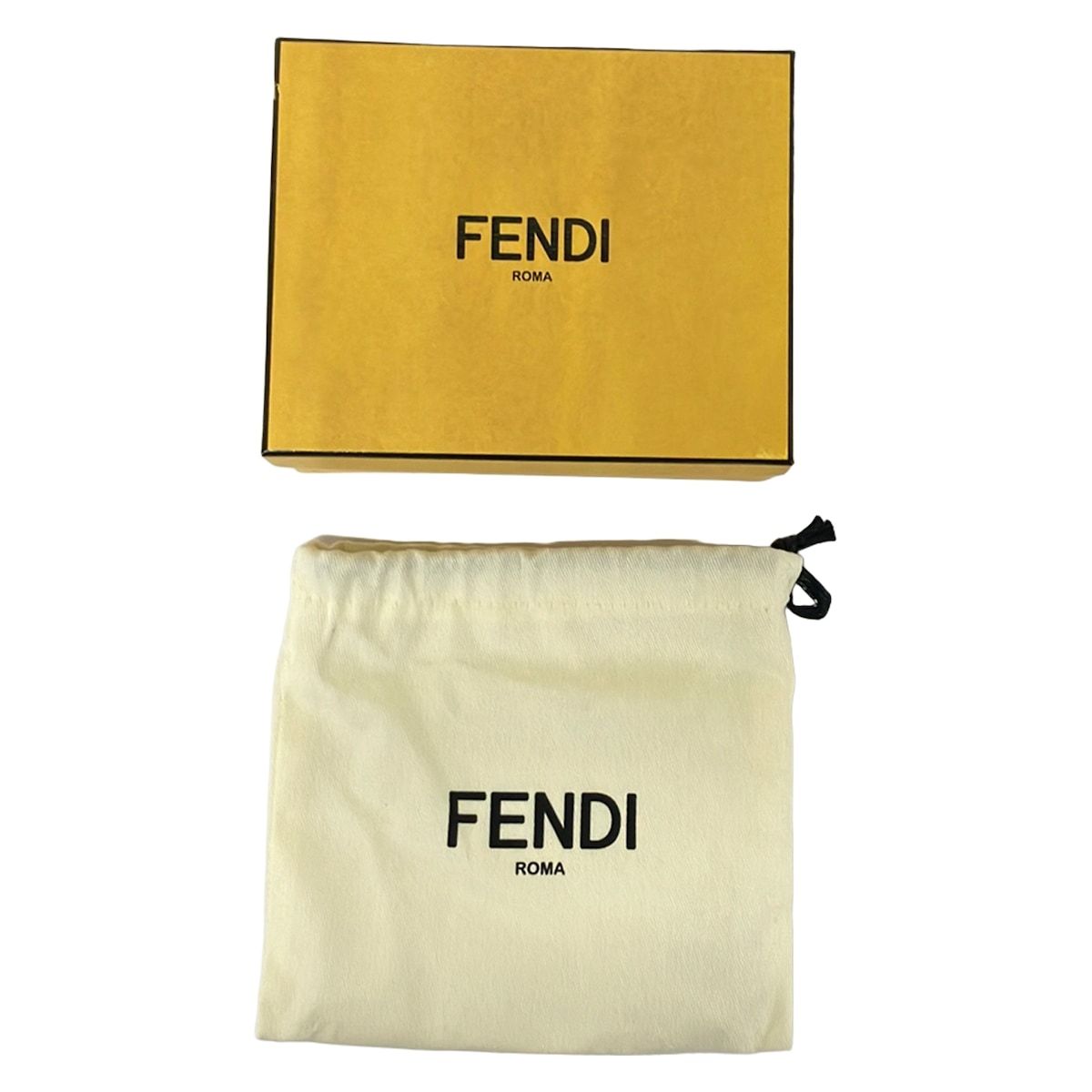 Fendi Trifold Wallet FF Diamond Blue Green Leather — view 6