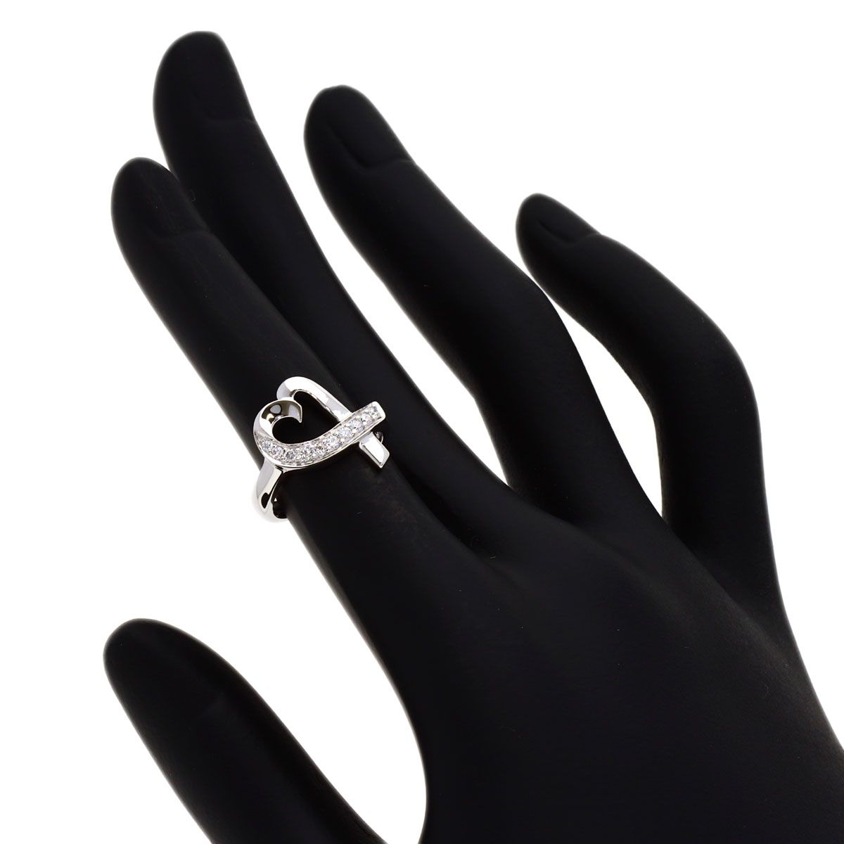 Tiffany & Co Loving Heart Diamond Ring 18k White Gold — view 8