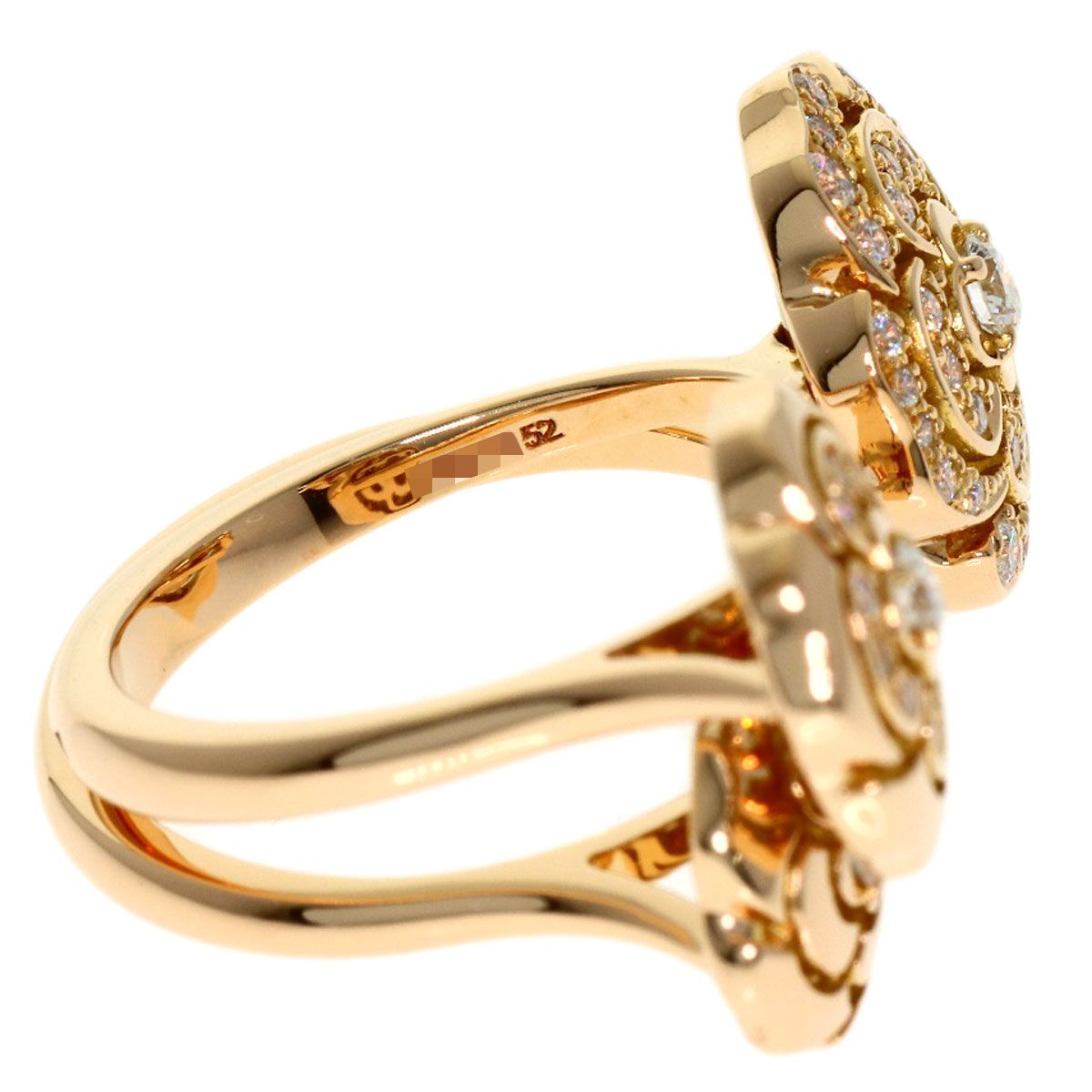 Chanel Camellia Open Diamond Way Ring 18K Pink Gold — view 8