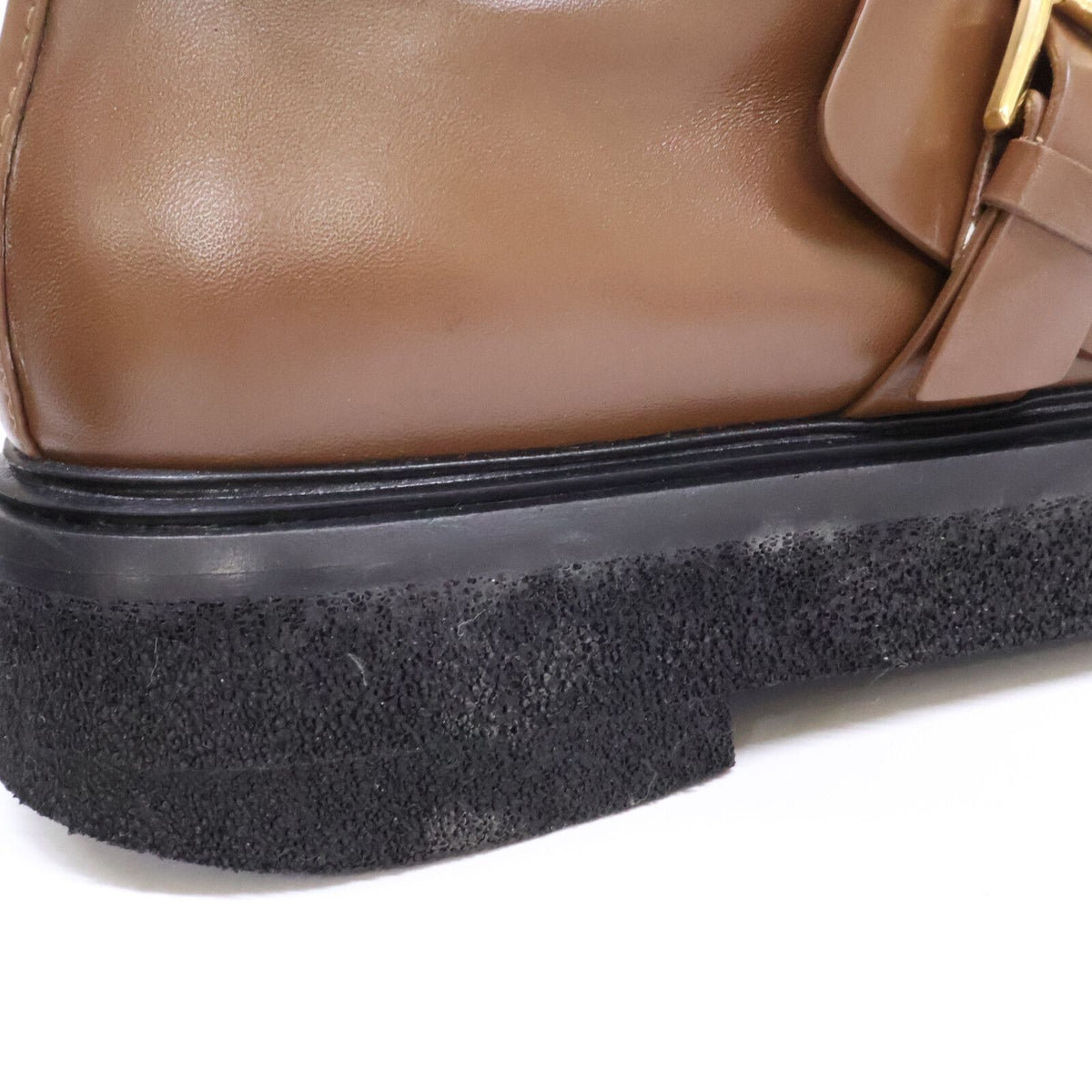 Max Mara Calfskin Buckle Boots — view 8
