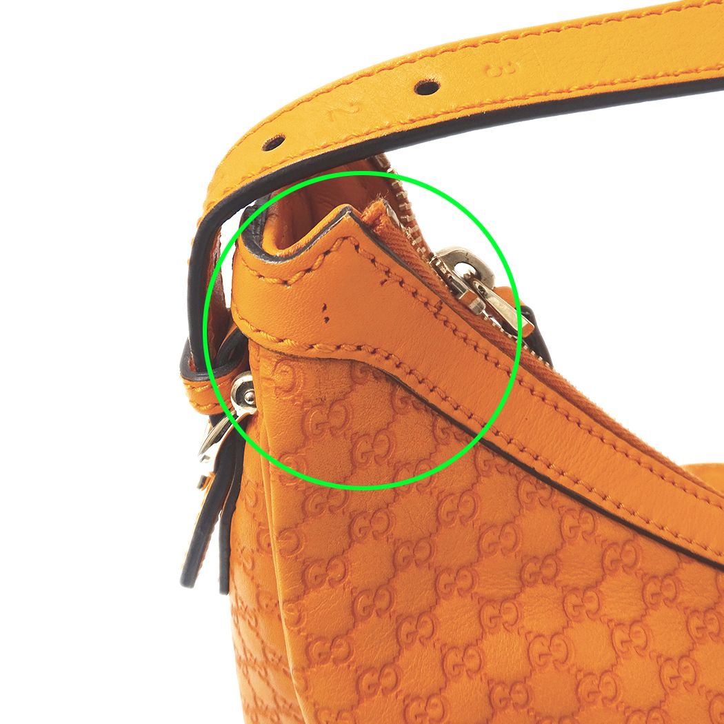 Gucci Shoulder Bag Micro Guccissima Leather Orange GG — view 8