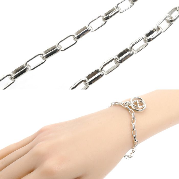 Gucci 925 Sterling Silver Interlocking G Bracelet 21 — view 7