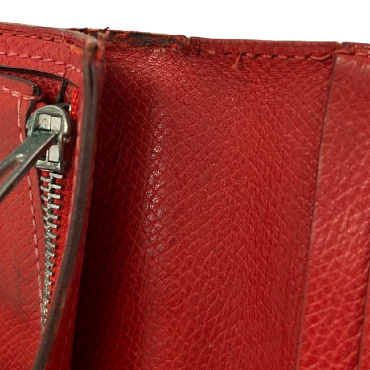 Hermes Wallet Bearn Vermilion Silver — view 8