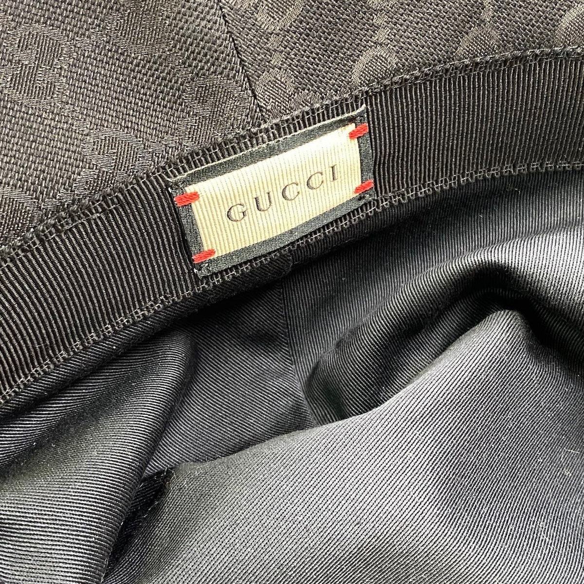 Gucci GG Canvas Fedora Bucket Hat 59 Black Hat — view 8