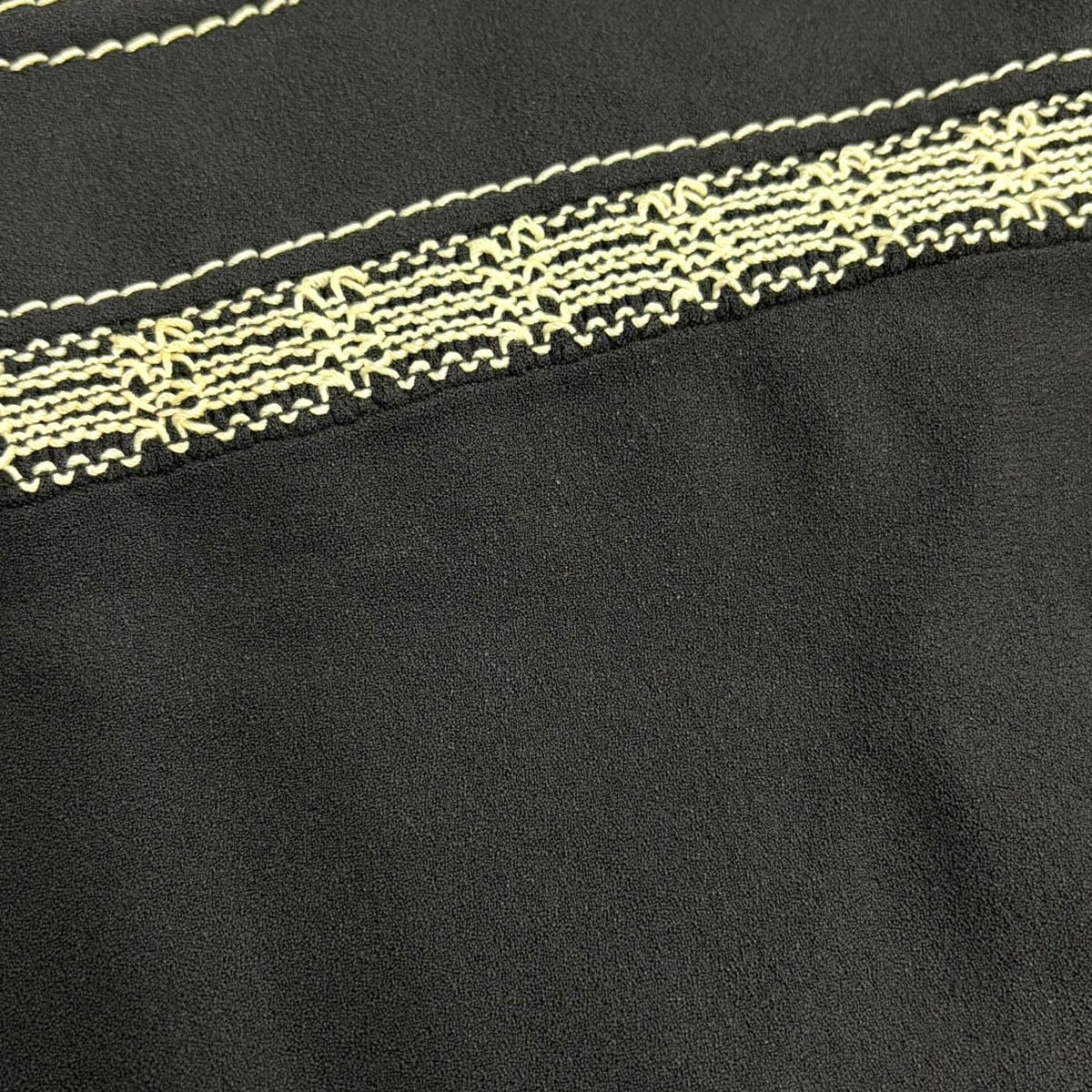 Prada Sleeveless Stitch Design Dress Black — view 7