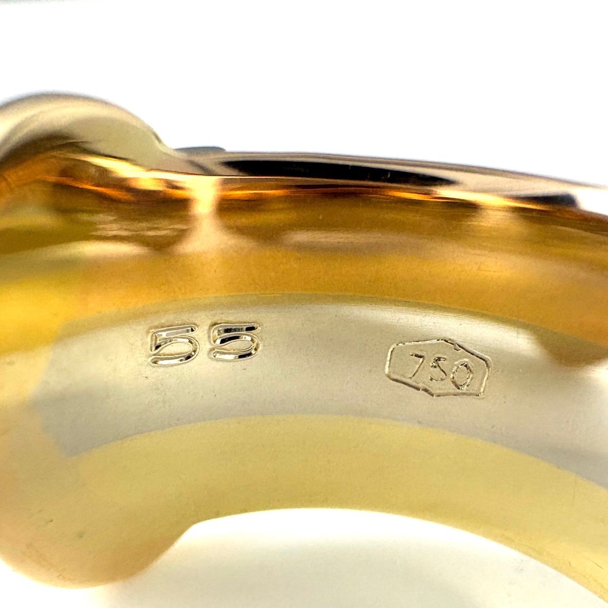 Cartier 2C Yellow Gold Pink White Ring — view 8