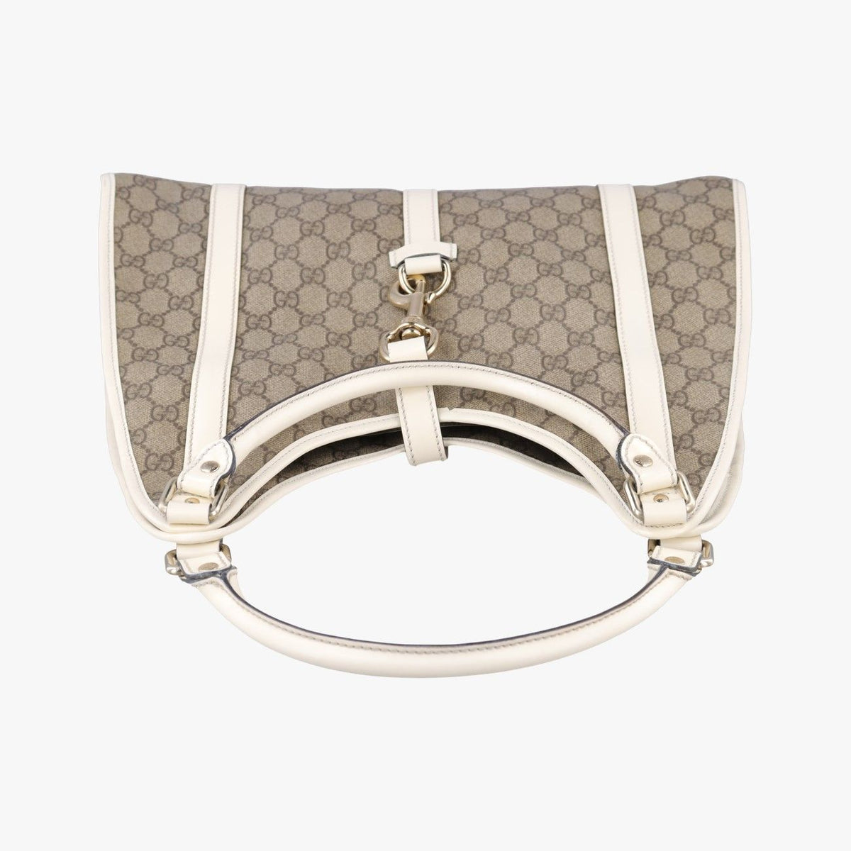 Gucci New Jackie Brown White Leather Shoulder Bag — view 8