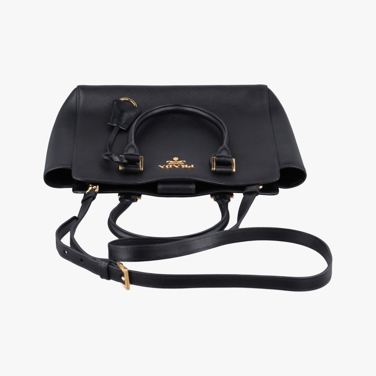 Prada Monochrome Black Saffiano Leather — view 8