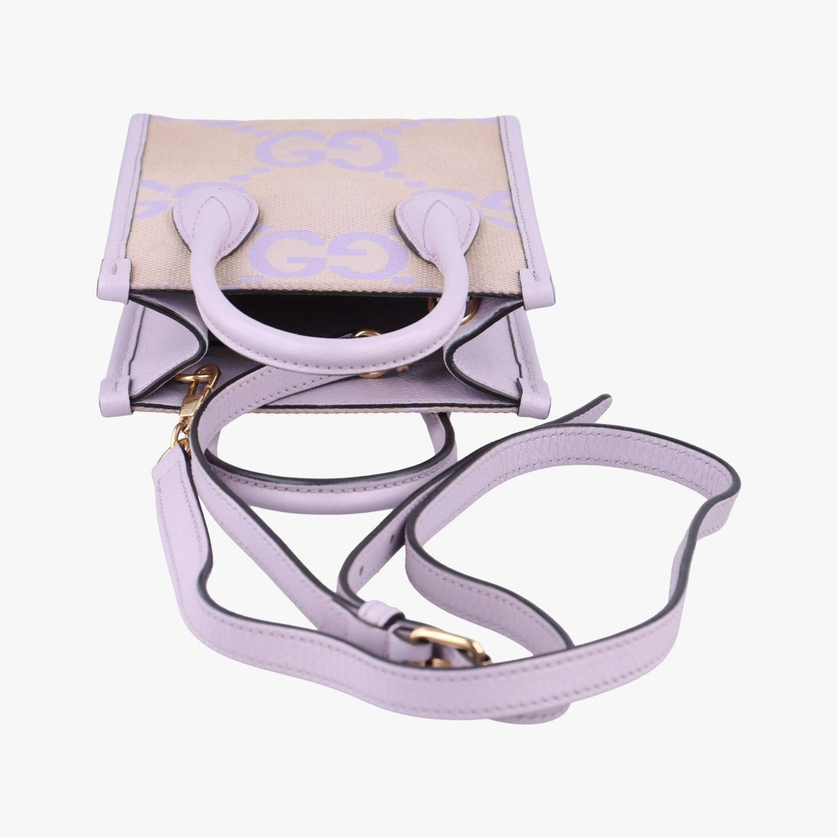 Gucci Jumbo GG Beige Purple Canvas Leather — view 8