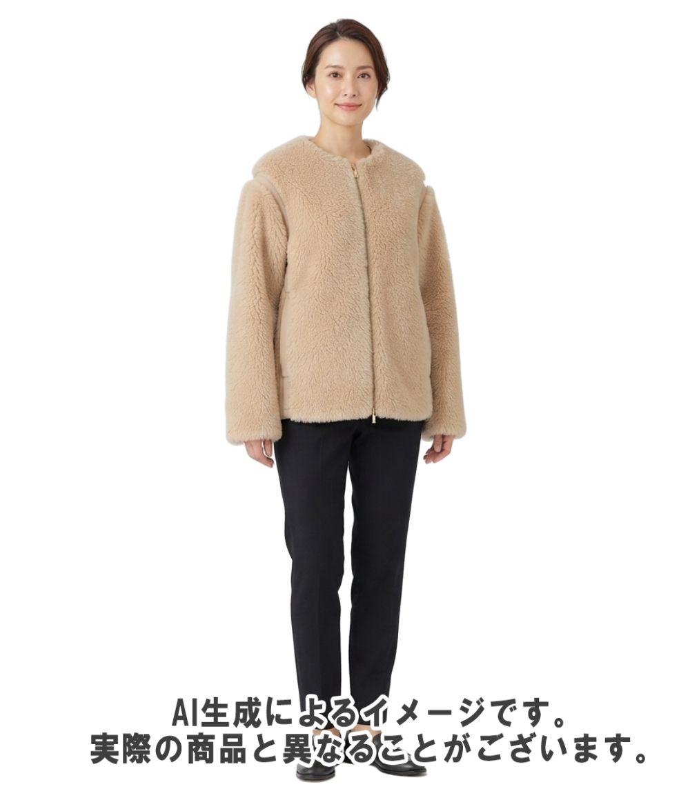 Max Mara Collarless Jacket Alpaca 36 — view 8