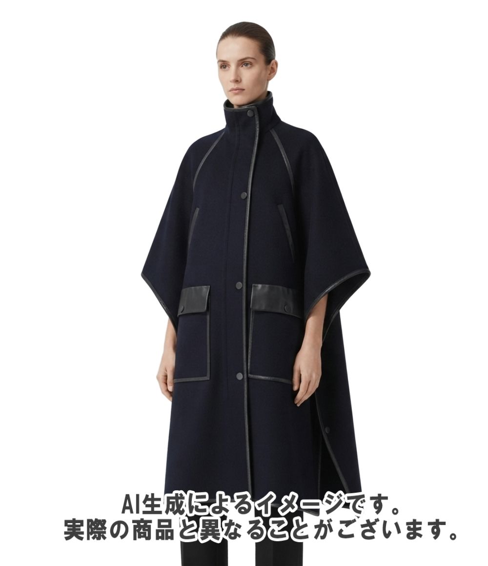 Max Mara Weekend Coat Poncho Tent A-Line Cucito Mano — view 8