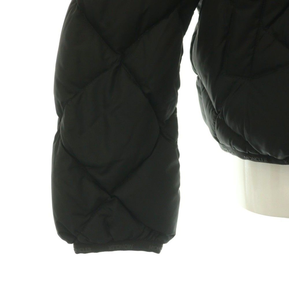 Moncler Arvouin Down Jacket Nylon Outer Hood Logo Accent Black 1 — view 8