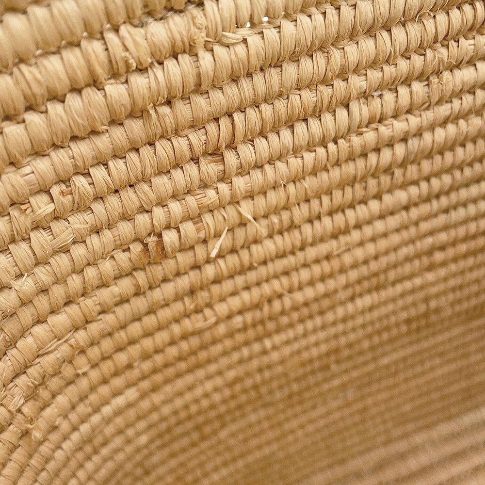 Loewe Tote Bag Anagram Small Square Basket Raffia Leather — view 8