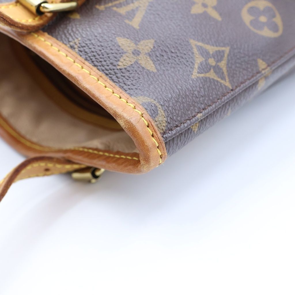 Louis Vuitton Monogram Bucket PM Leather Handbag Brown — view 8