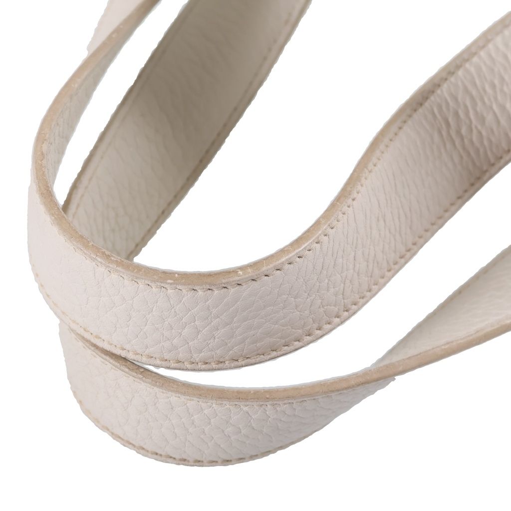 Hermes Picotin Lock MM Handbag Silver Taurillon Clemence White Stamp — view 8