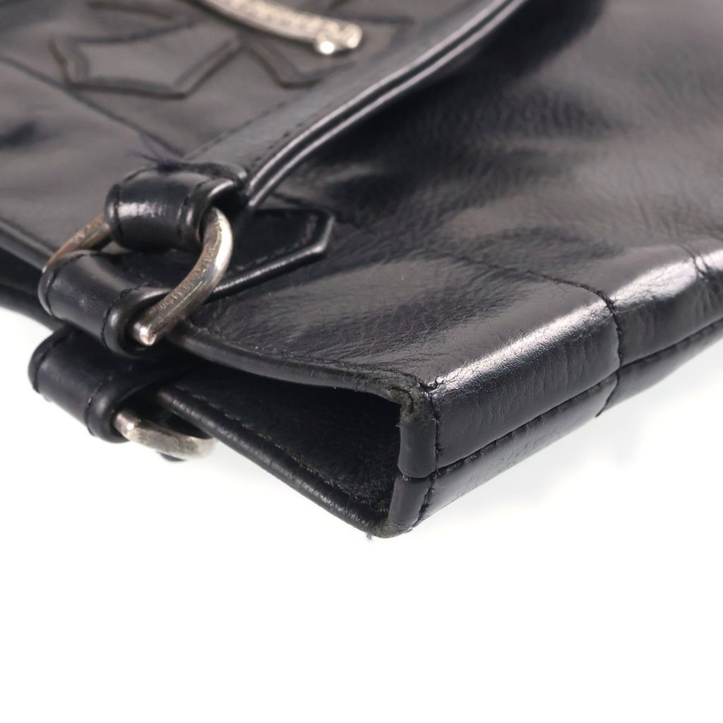 Chrome Hearts 1 Cross Leather Patch Mini Tote Bag Black — view 8