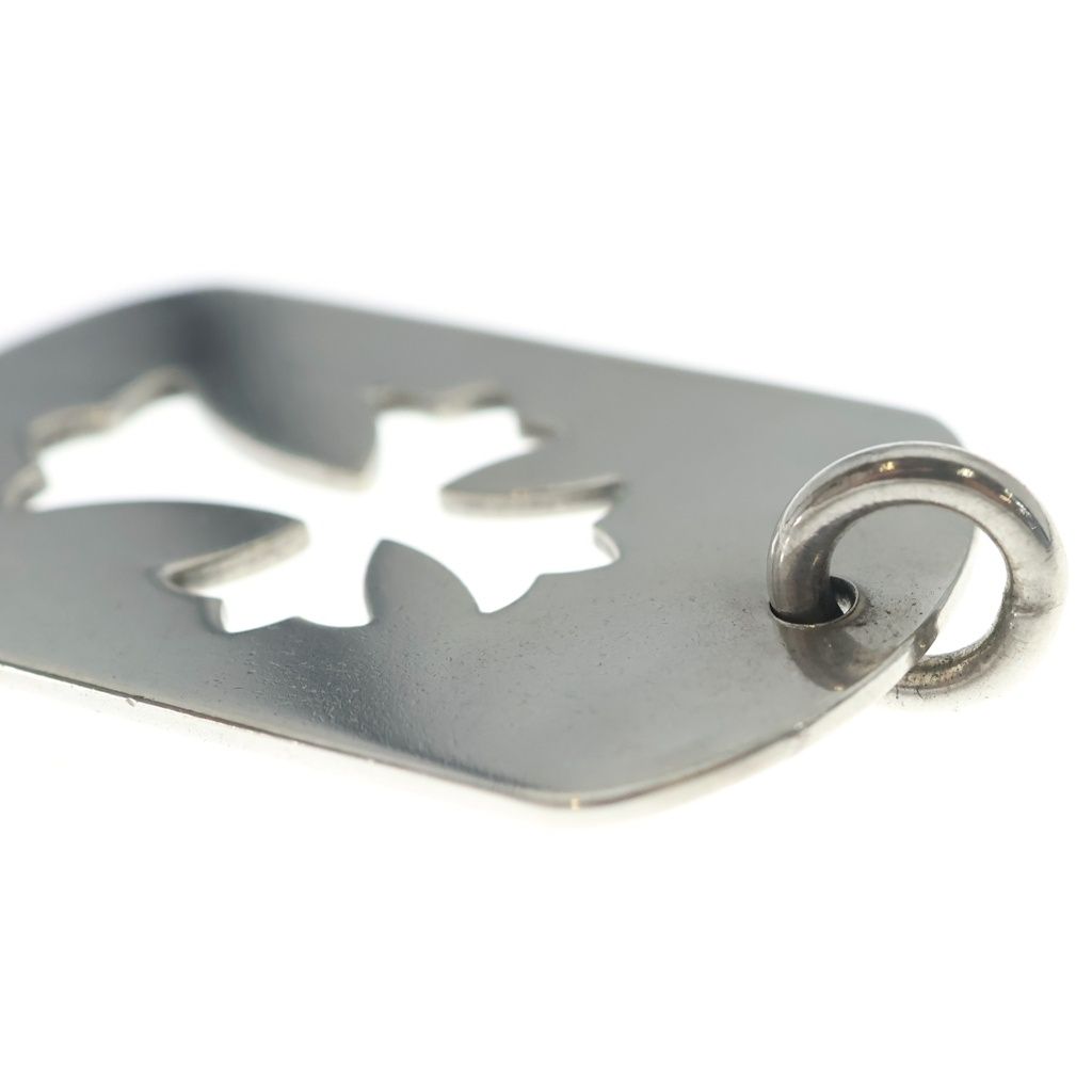 Chrome Hearts Cutout Large CO Cross Dog Tag Pendant Silver — view 6
