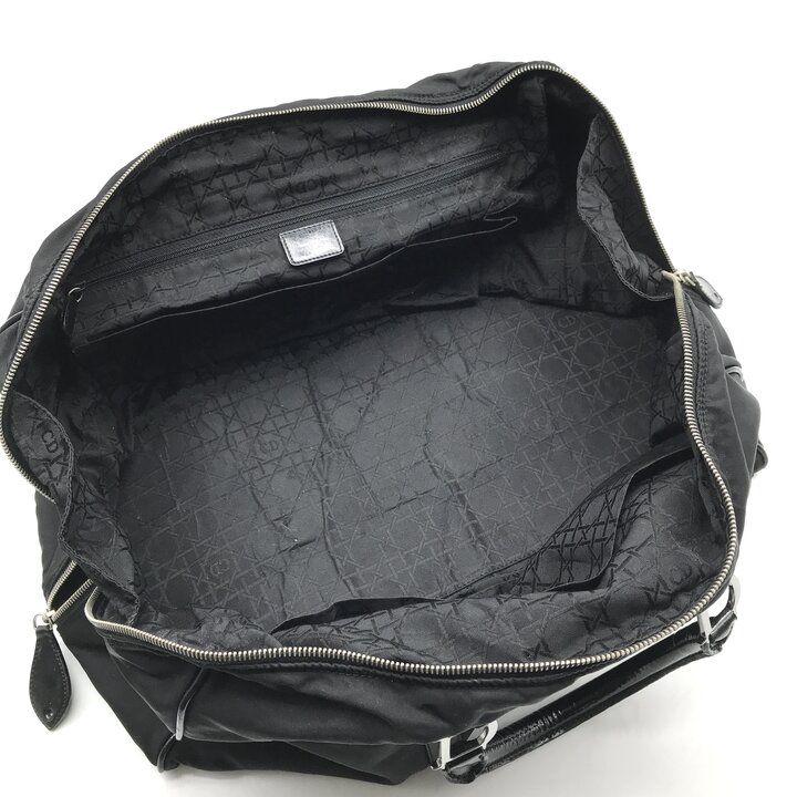 Dior Nylon Patent Boston Hand Bag Black Bag — view 8
