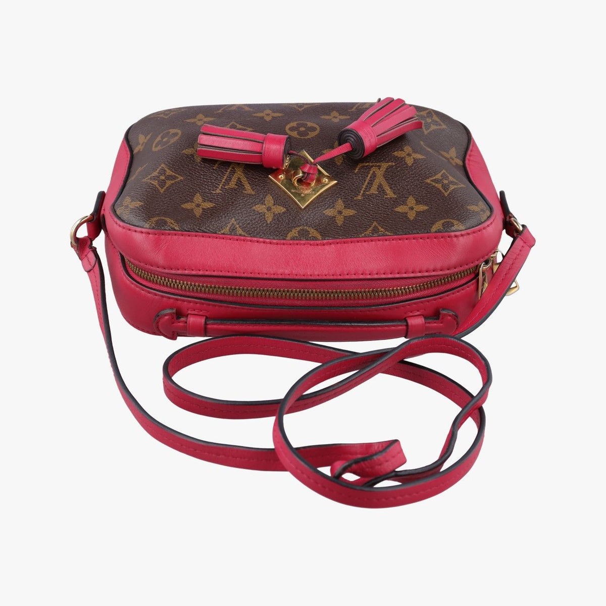 Louis Vuitton Saintonge Monogram Brown Freesia Canvas Calfskin — view 8