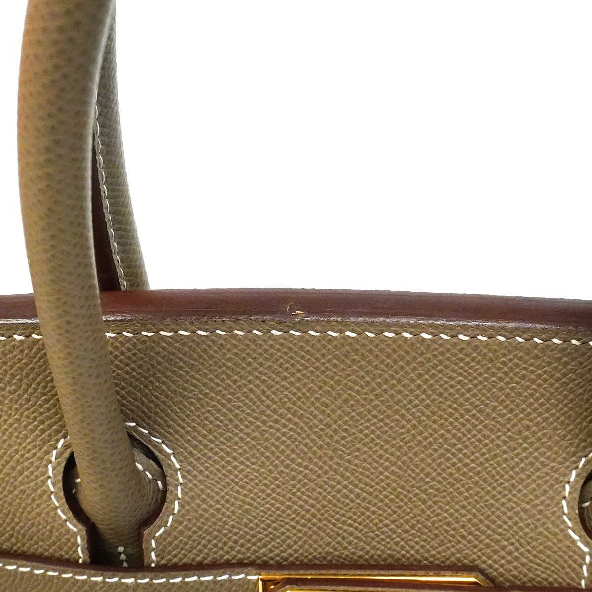 Hermes Handbag Birkin 30 Veau Epsom Etoupe Gold — view 8