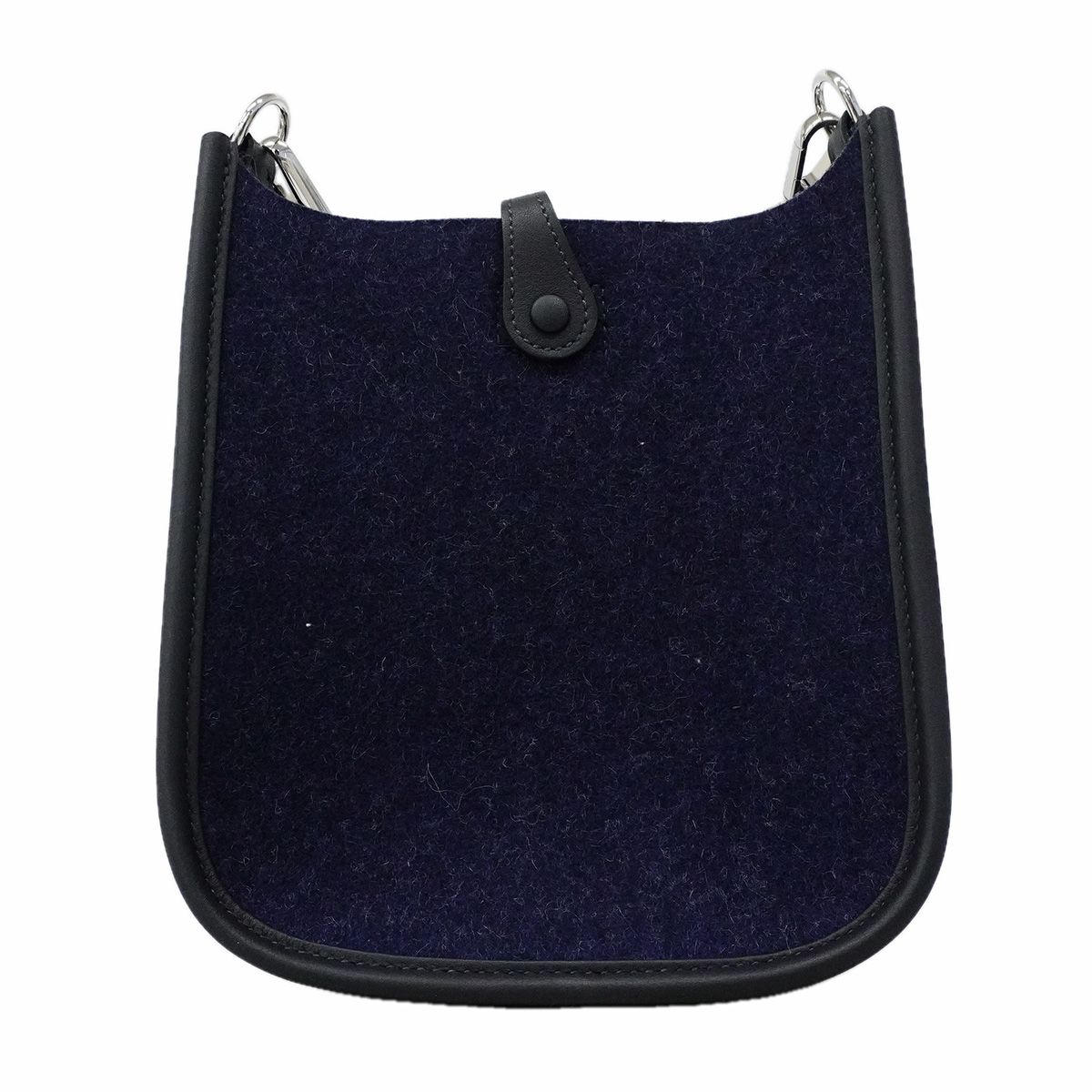 Hermes Shoulder Bag Evelyne TPM Felt Bleu Nuit Silver — view 6