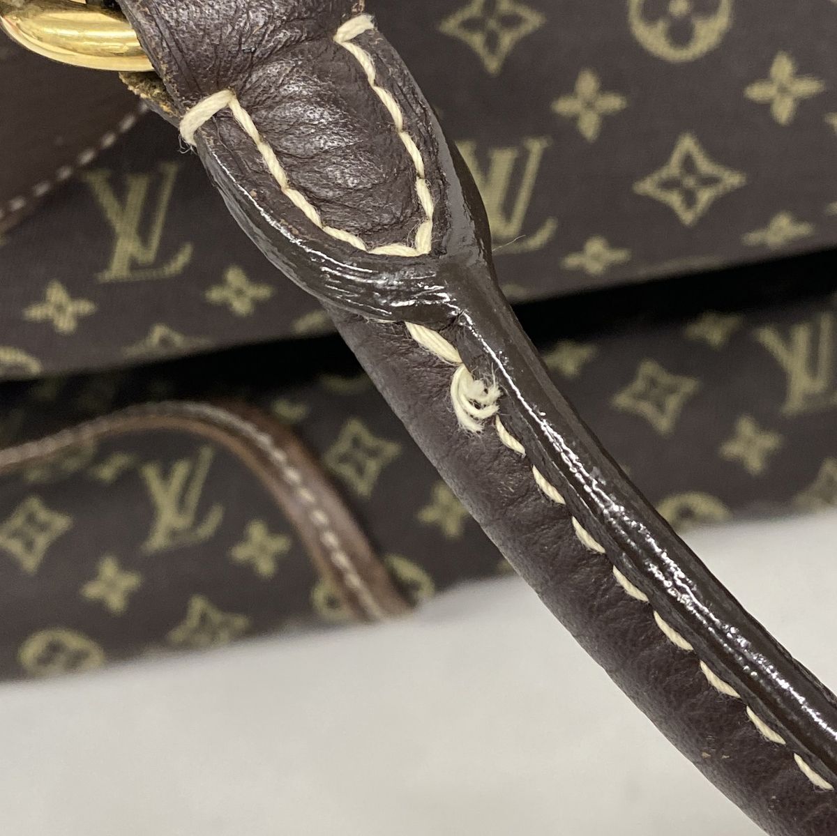 Louis Vuitton Handbag Monogram Mini Lin Besace Angele Ebene — view 8