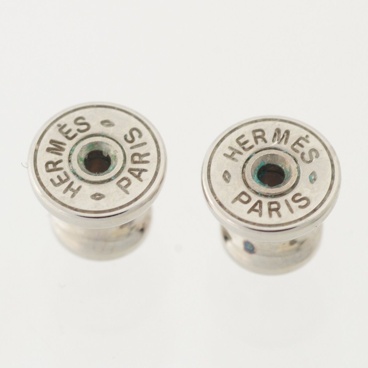 Hermes Variation Metal Buffalo Horn Earrings Pink Brown — view 8