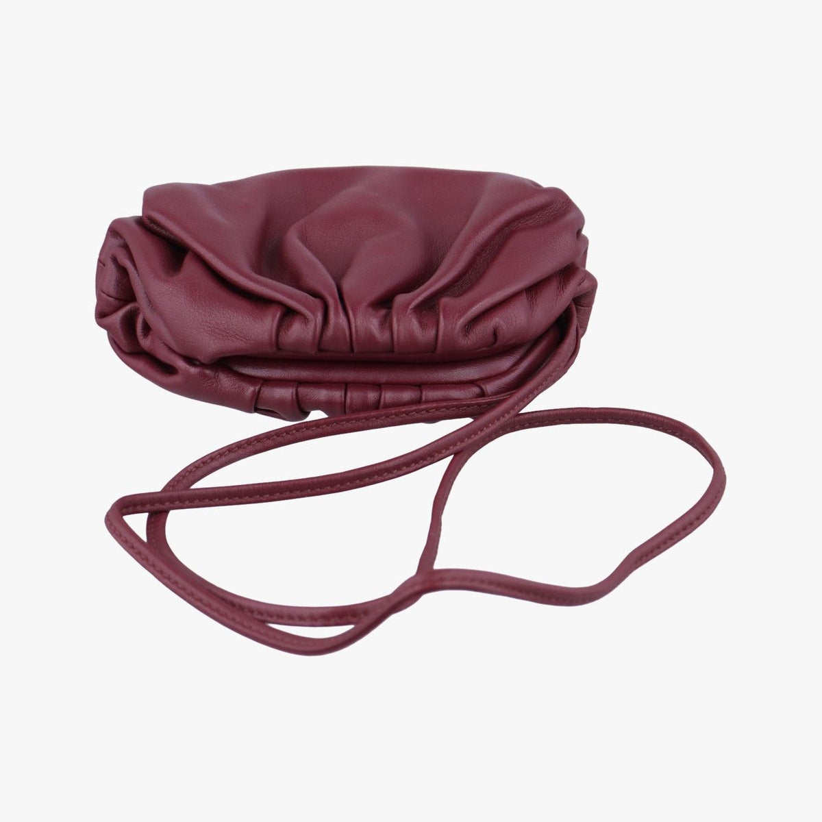 Bottega Veneta the Pouch Wine Red Lambskin — view 8