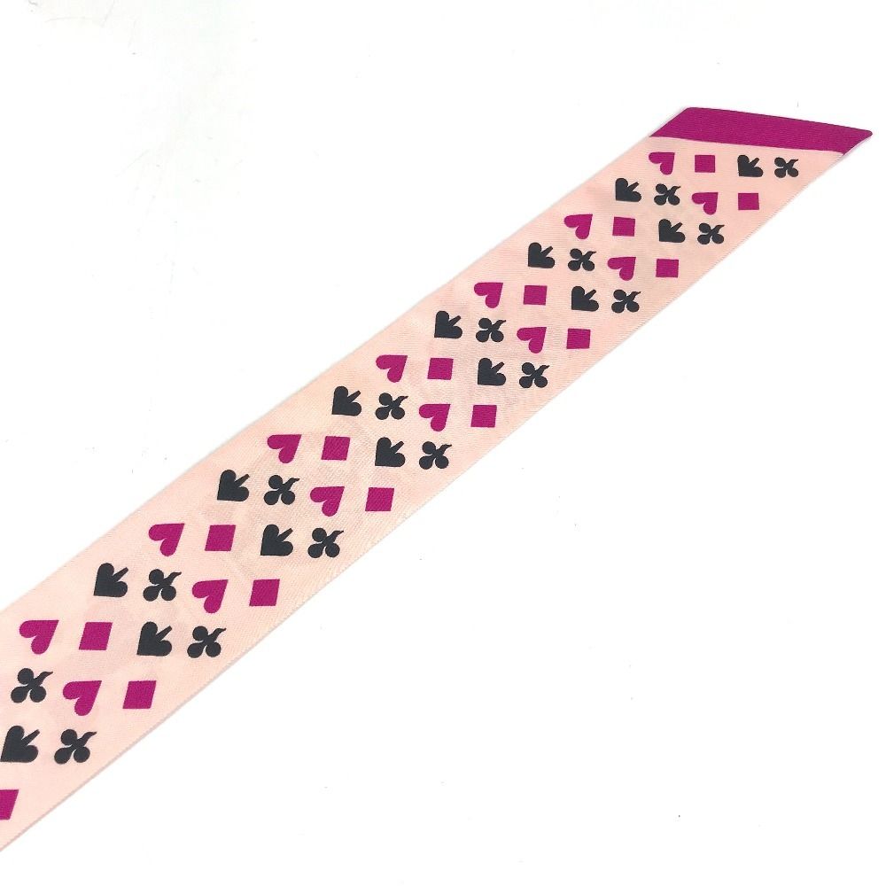 Hermes Scarf Twilly New Tag Silk Pink — view 8