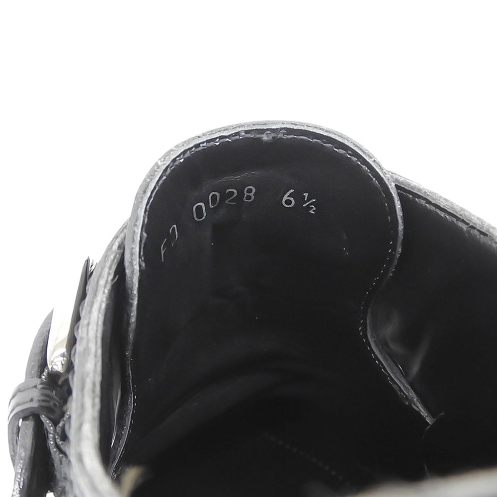 Louis Vuitton Leather Epi Design Monk Strap Shoes Black 6.5 — view 6