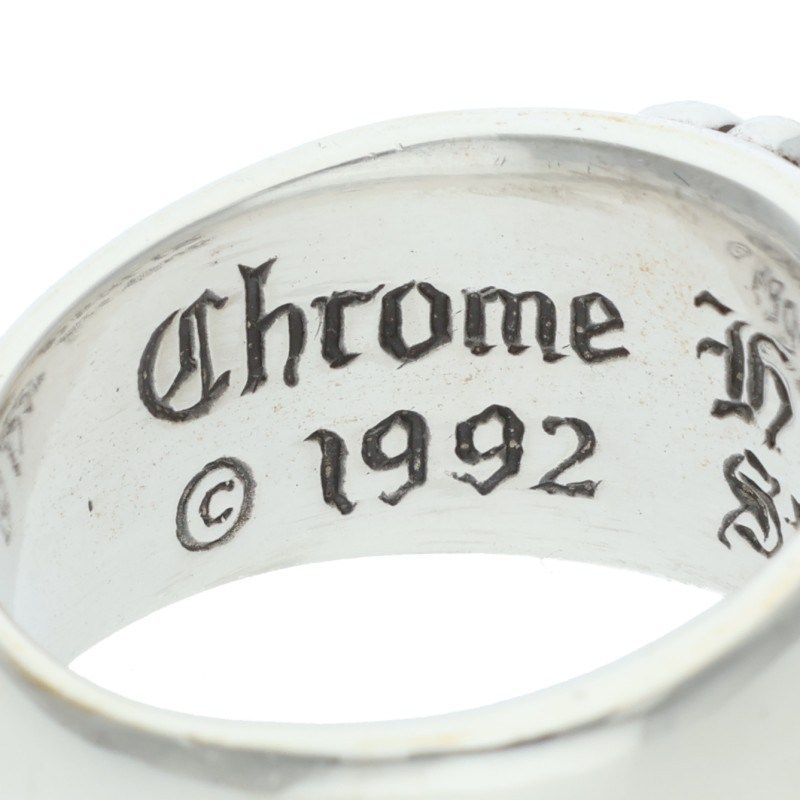 Chrome Hearts Flrl Floral Cross Silver Ring — view 3