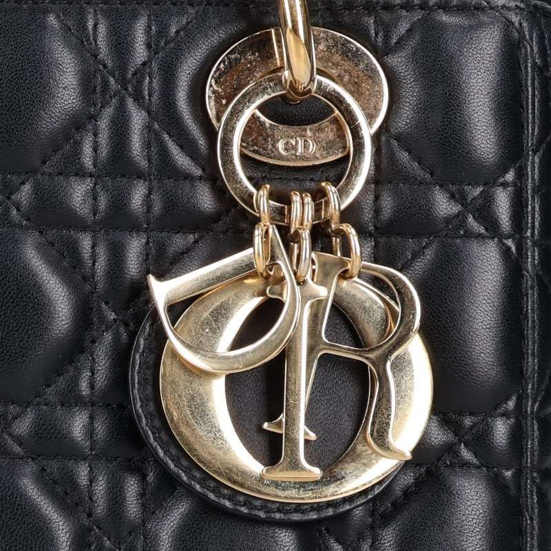 Dior Lady My Abcdior Small Lambskin Charm Leather Handbag — view 5