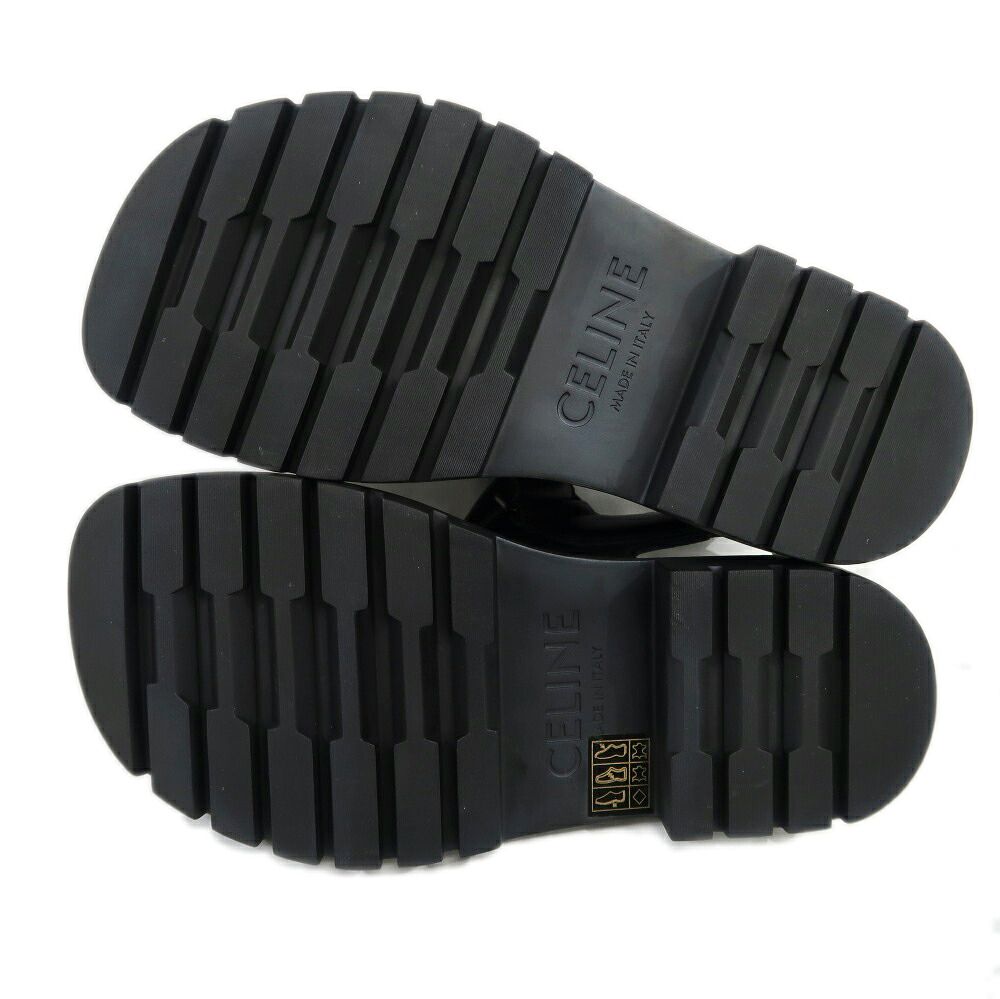 Celine Velcro Logo Sandals Black — view 8