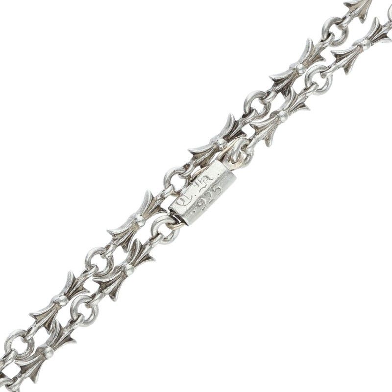 Chrome Hearts Fat Cross Tiny Bar Chain Silver Necklace — view 5