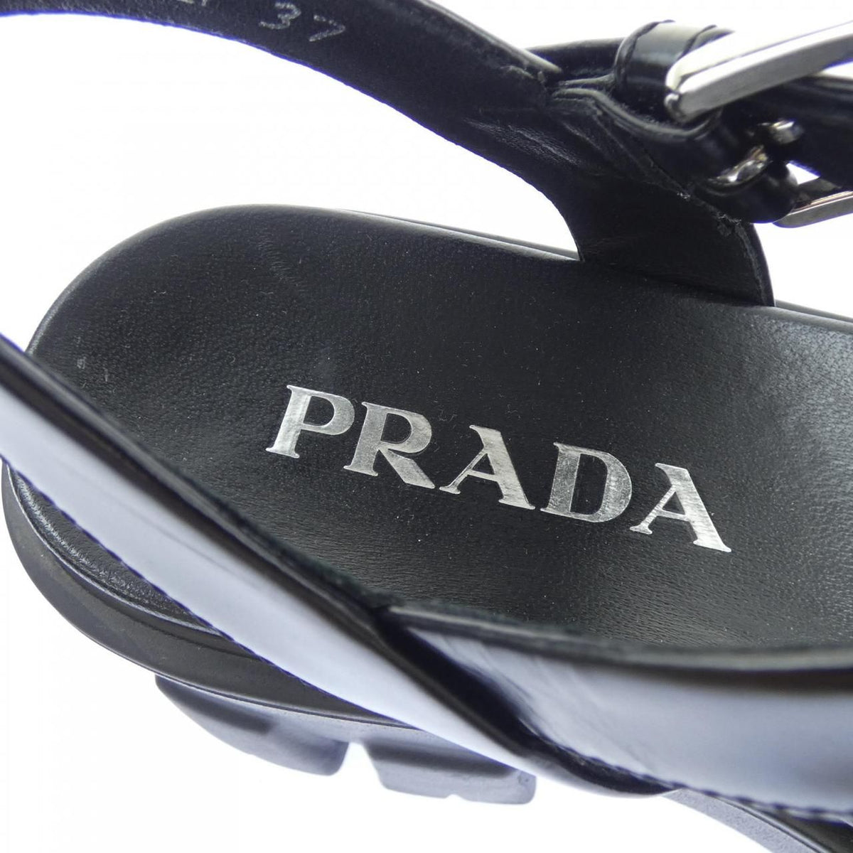 Prada Monolith Sandals Black — view 6