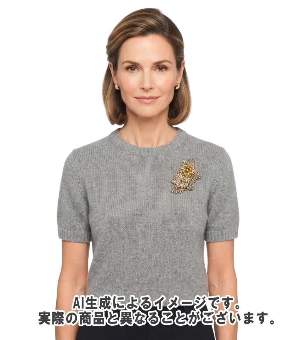 Miu Miu Short Sleeve Knit Bijou 40 Sweater — view 7