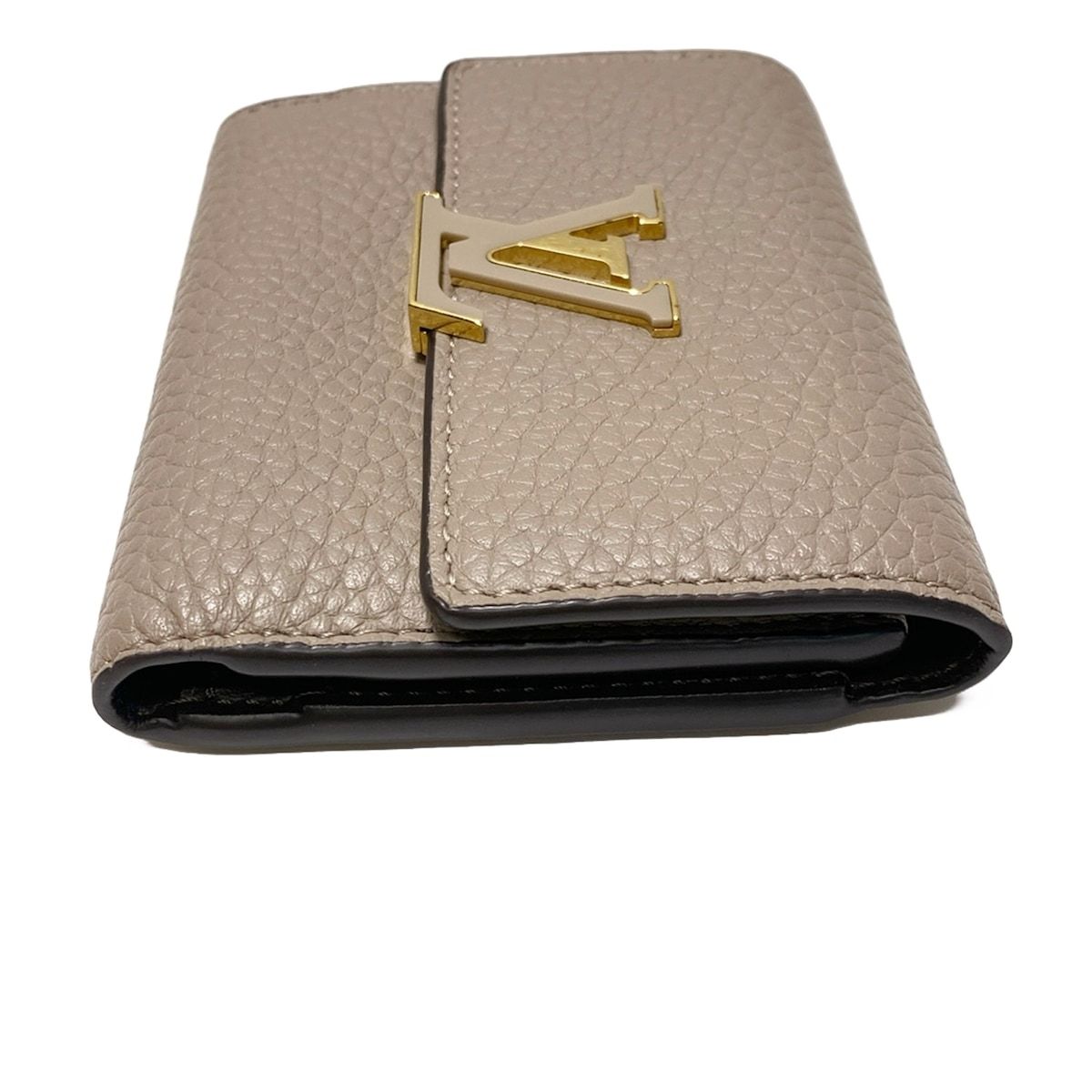 Louis Vuitton Trifold Wallet Capucines Portefeuille XS Galet Leather Cowhide — view 8