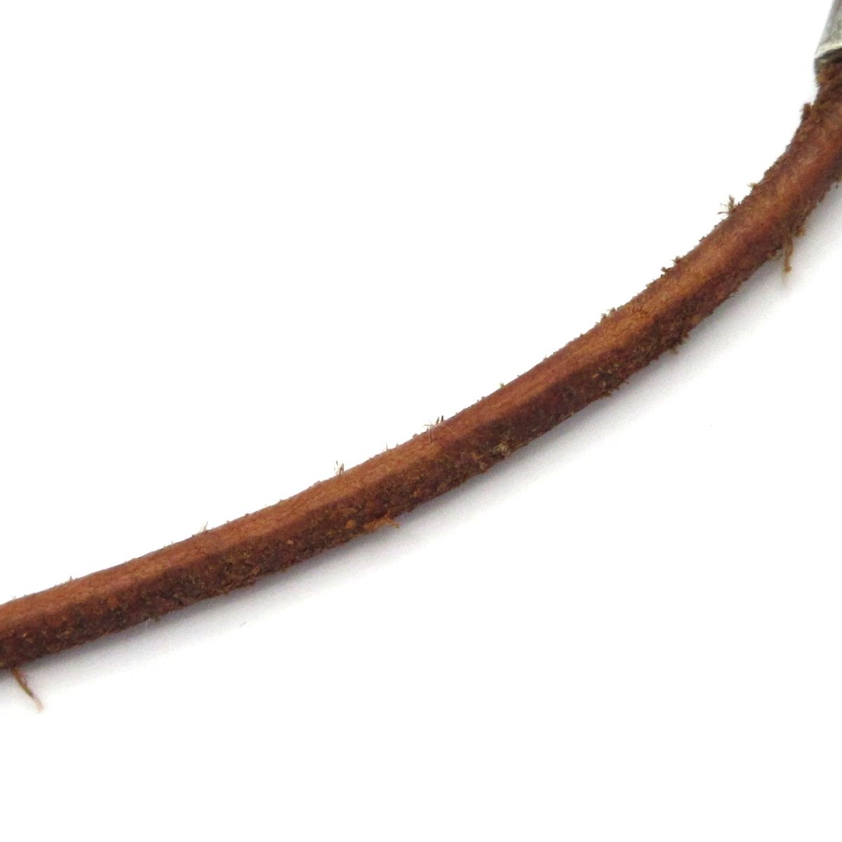 Hermes Choker Touareg Leather Silver Brown Necklace — view 7