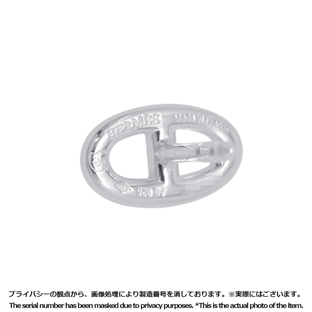 Hermes Earrings Farandole Chaine D'ancre Motif Silver Stud — view 8