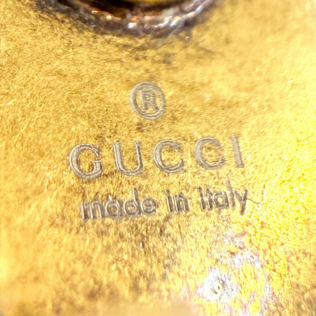 Gucci GG Marmont Lion Head Earrings Gold — view 6