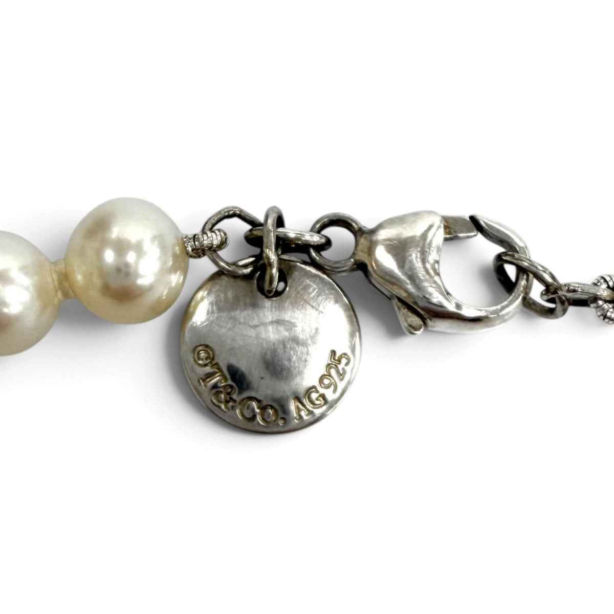 Tiffany & Co Ziegfeld Collection Pearl Necklace Silver Clasp — view 8