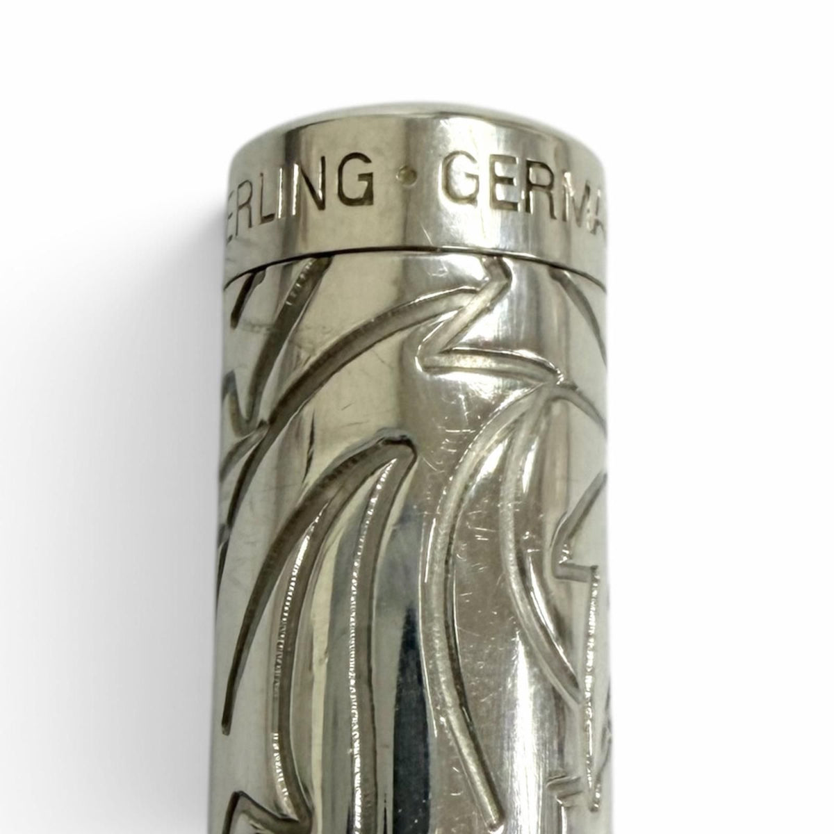 Tiffany & Co 925 Sterling Silver Leaf Design Cap Type Ballpoint Pen Handwriting — view 8
