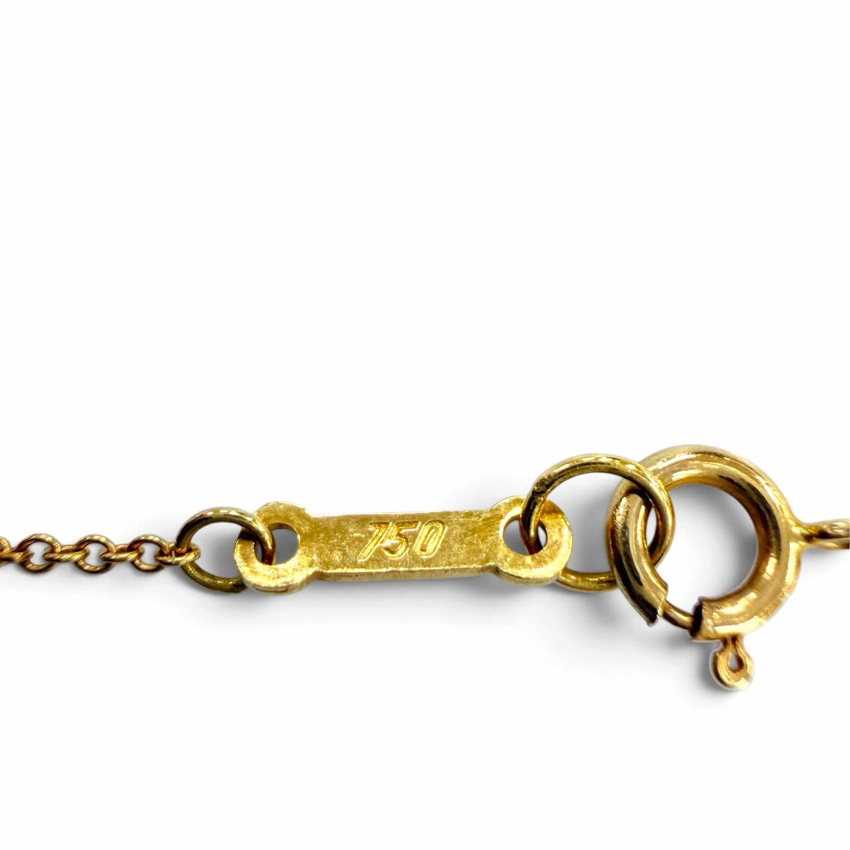 Tiffany & Co Open Teardrop Pendant Yellow Gold Necklace — view 8
