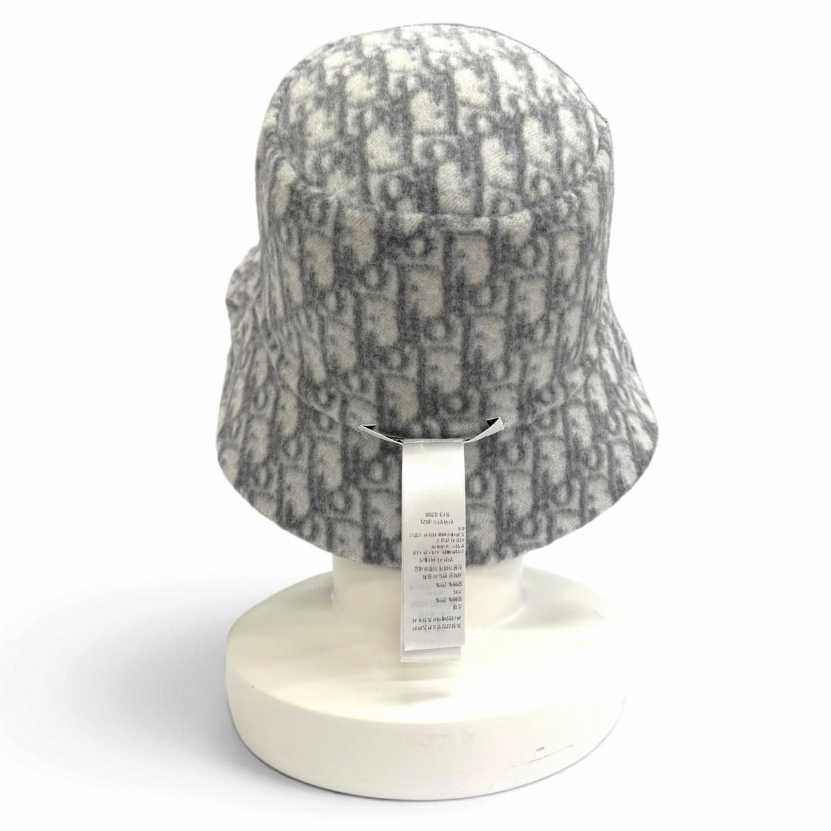 Dior Wool Silk Oblique Reversible Bucket Hat Gray 58 — view 8