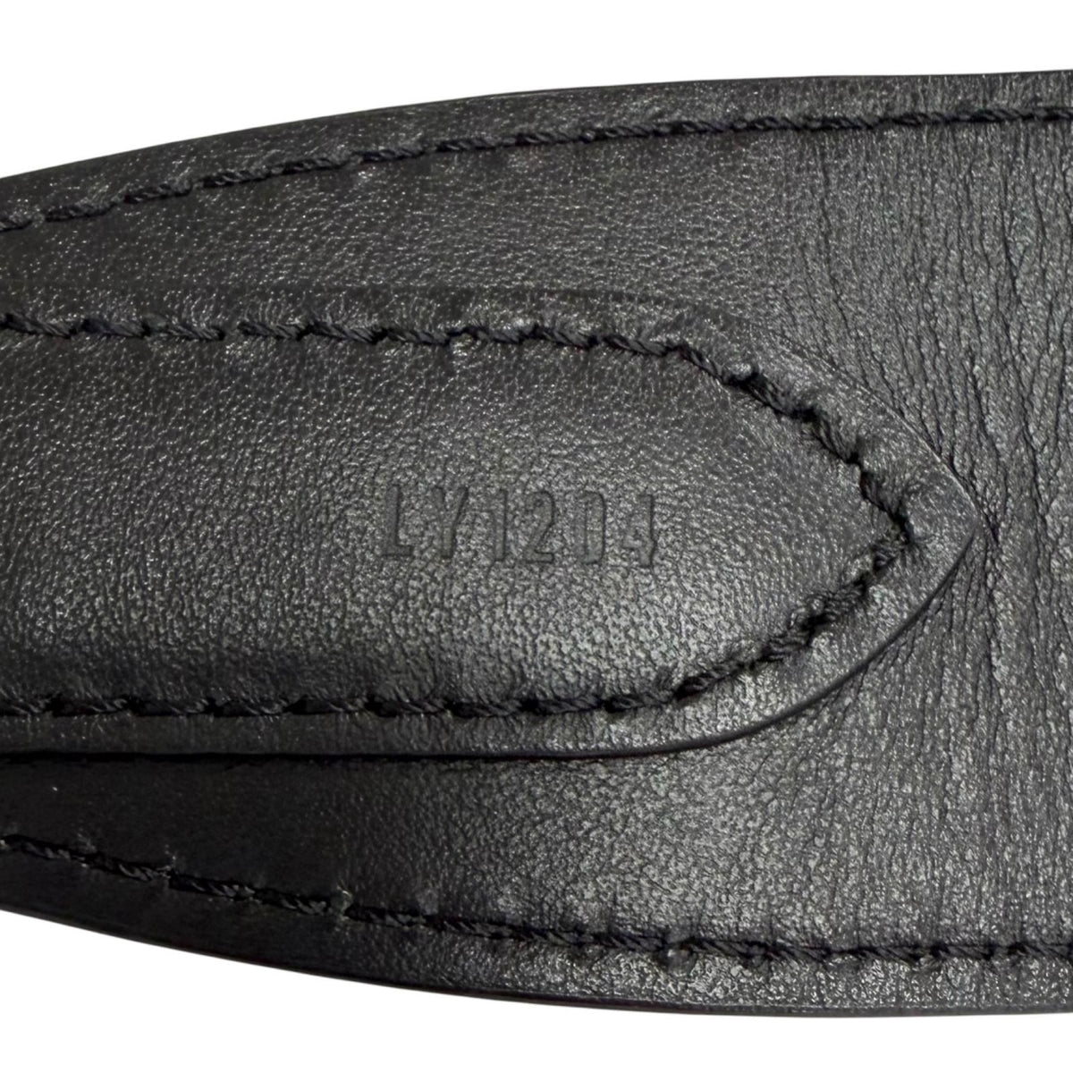 Louis Vuitton Logo Jacquard Leather Shoulder Strap Black White Gunmetal — view 8