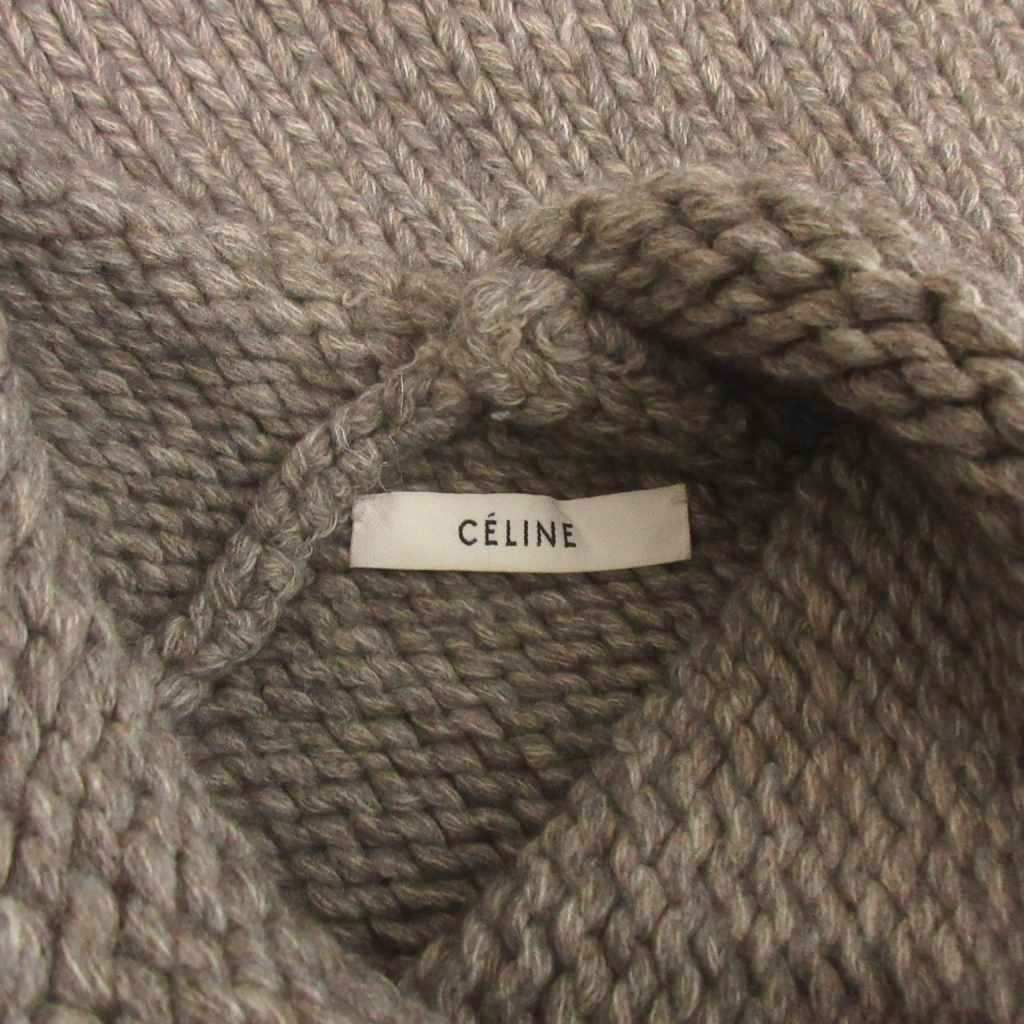 Celine Phoebe Philo Era Knit Vest Deformed High Neck Wool Beige — view 6
