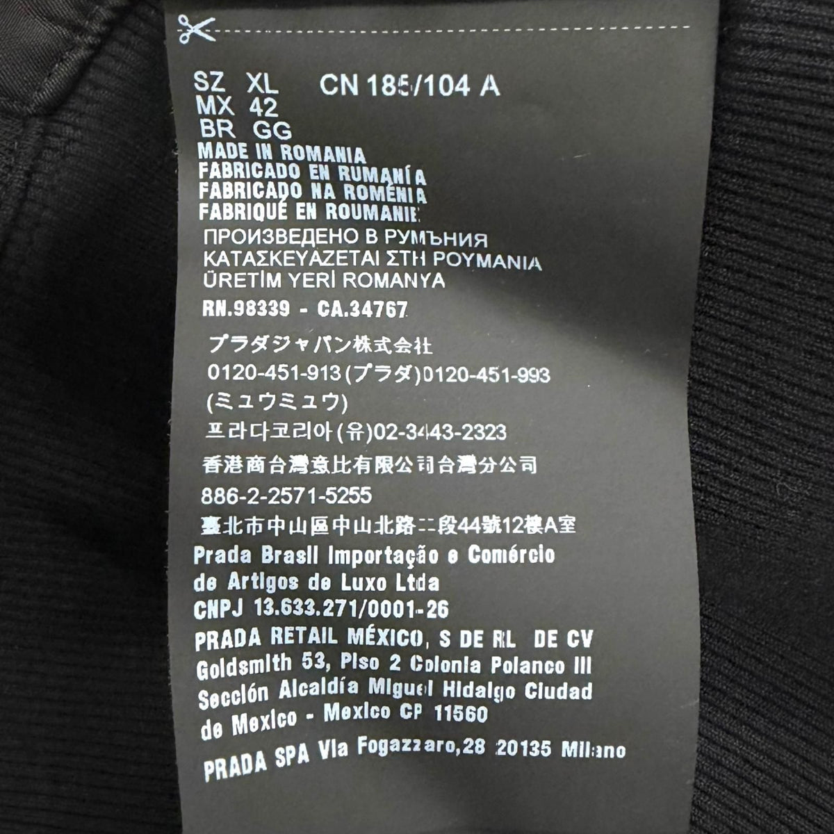 Prada Re-Nylon Triangle Logo Pullover Hoodie Black XL — view 8