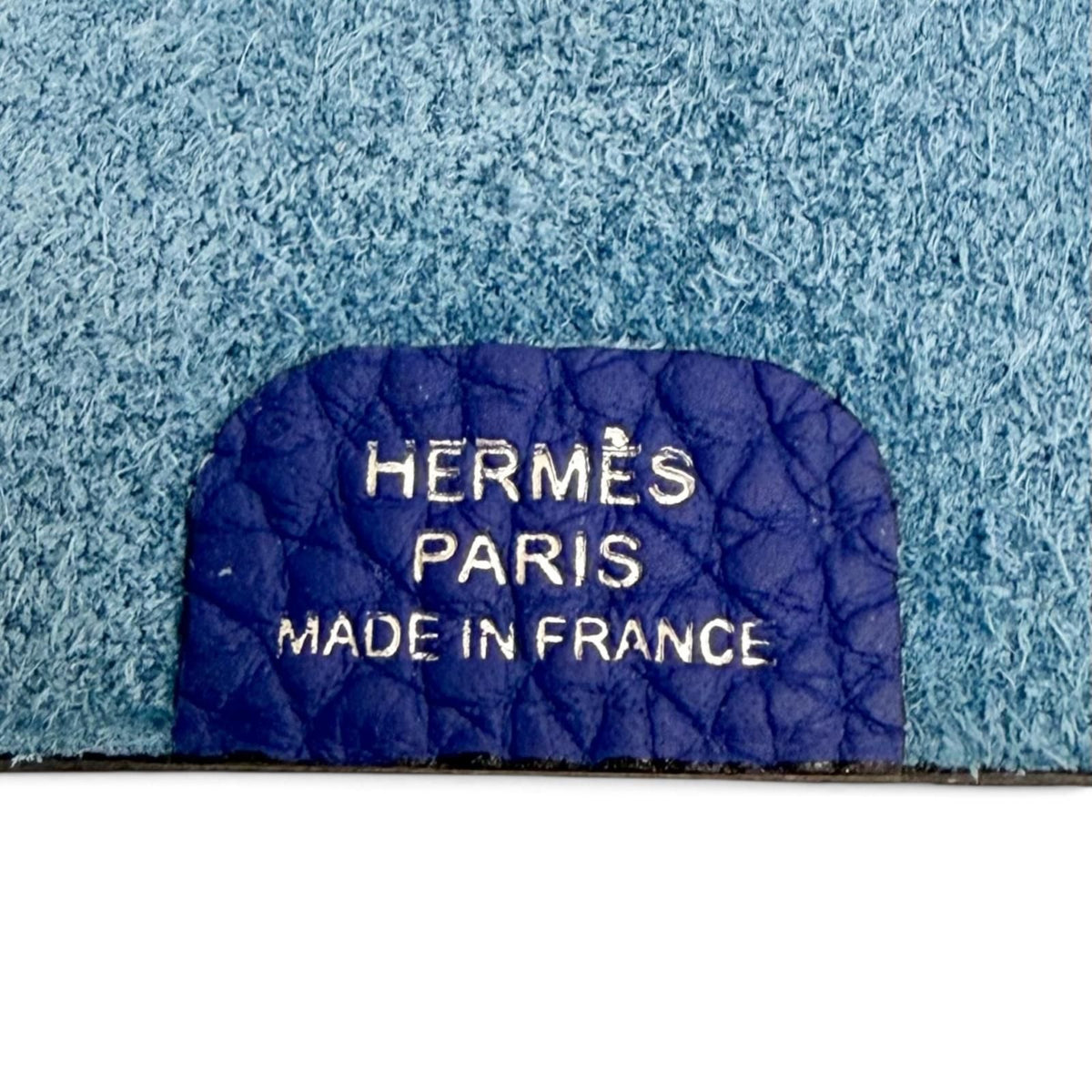 Hermes Ulysse Mini Note Cover Togo Bleu Brighton Clou de Selle Snap Button — view 8