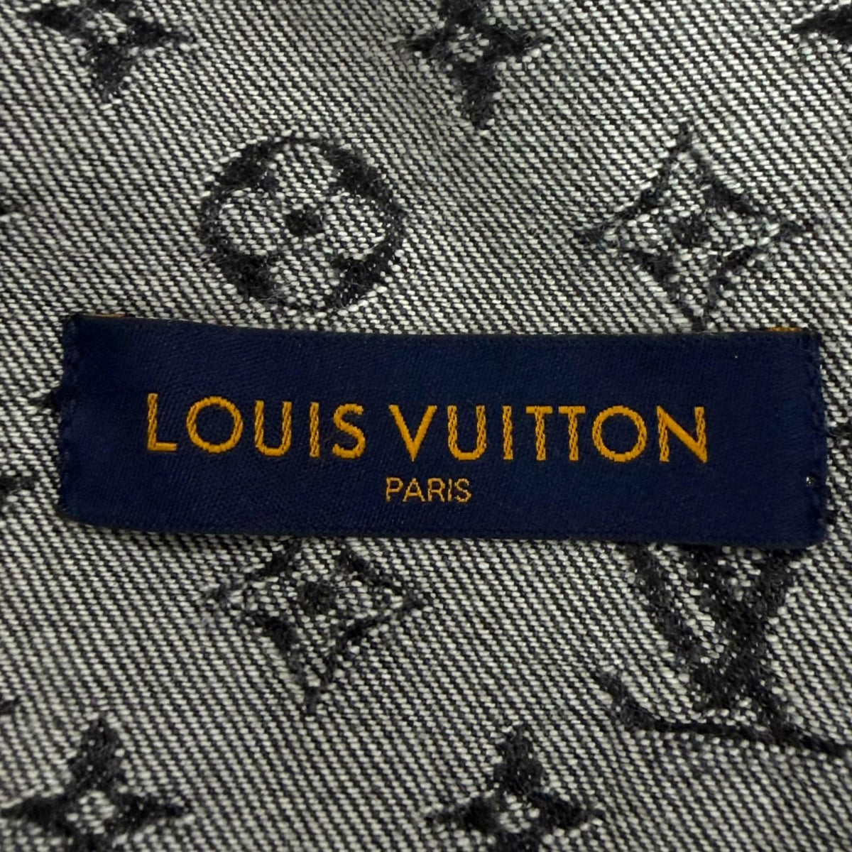 Louis Vuitton NIGO Giant Damier Waves Monogram Washed Denim Jacket Gray 48 — view 8